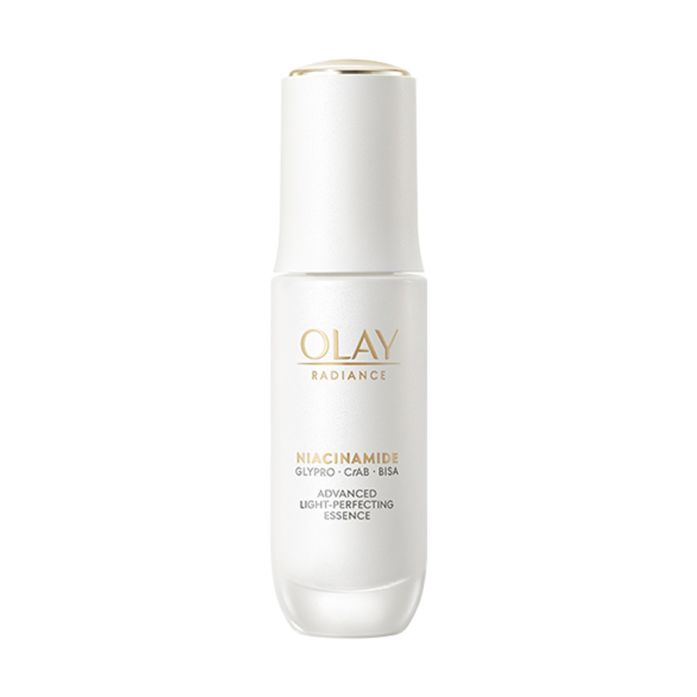 OLAY 水感透白光曜精華（小白瓶）。