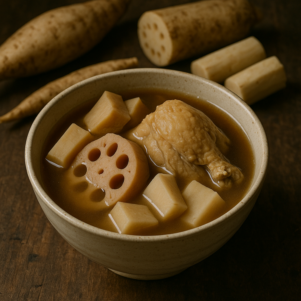 淮山蓮藕粉葛雞湯清熱降燥