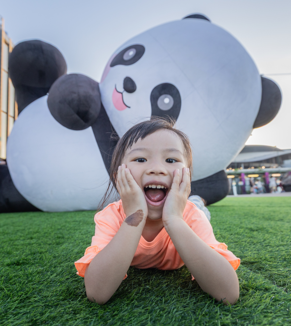《熊貓拍拍區》打卡裝置,食住熊貓熱潮