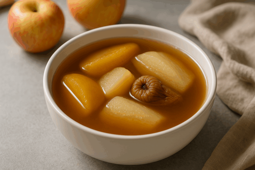 蘋果雪梨無花果素湯清甜滋味