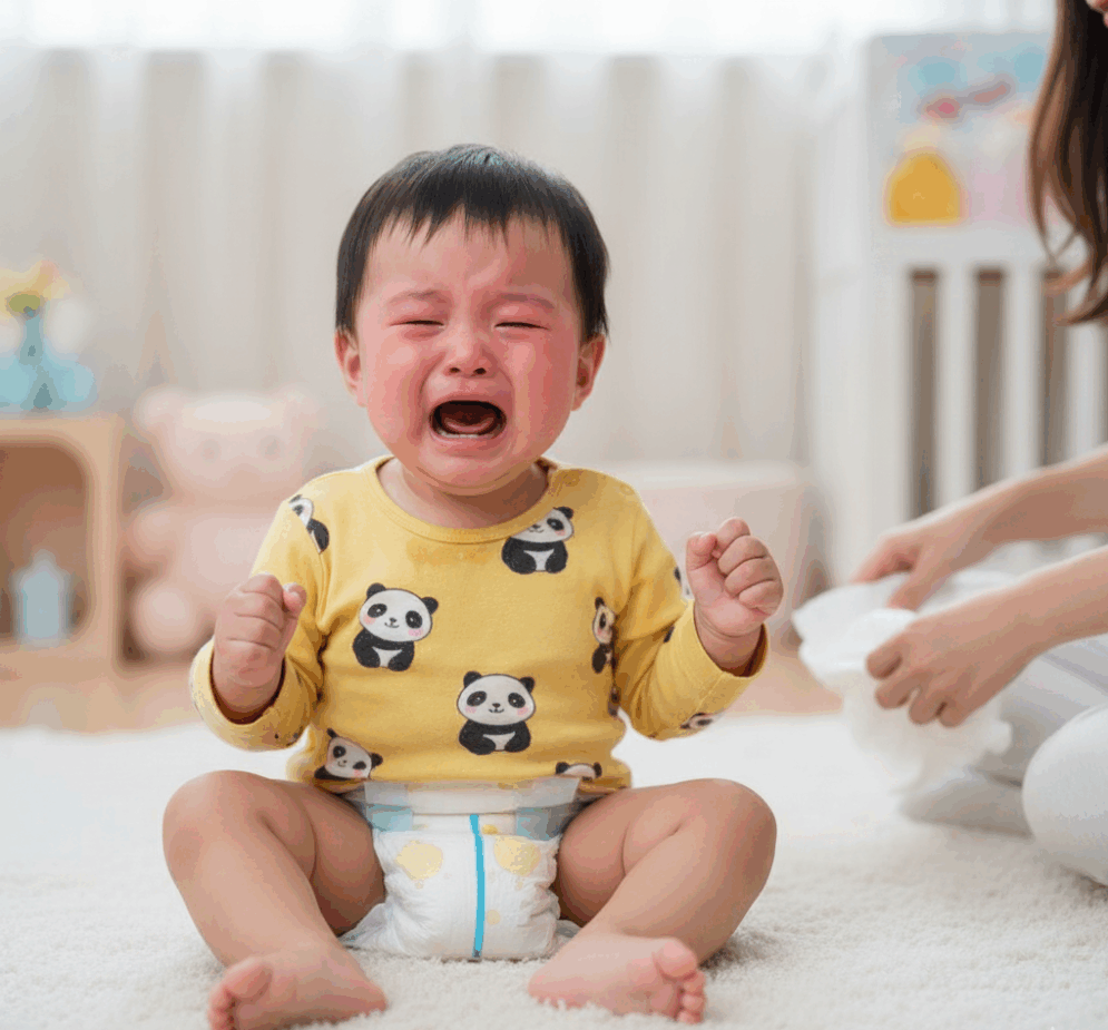 生理需要未滿足是寶寶尖叫的常見原因。