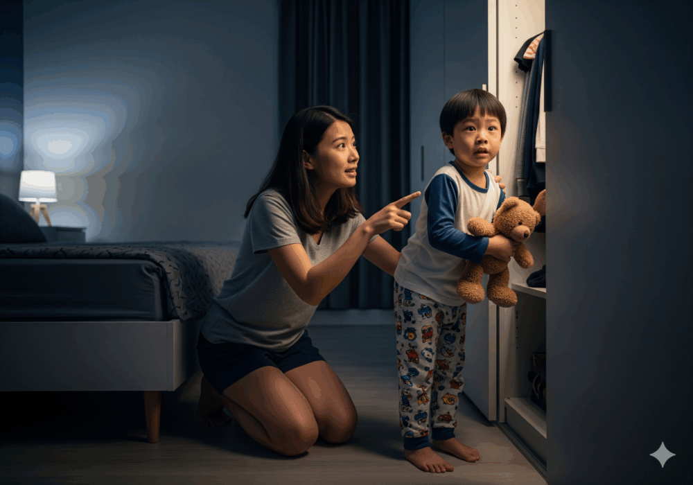 為了安撫孩子對衣櫃的恐懼,可揀選一個毛公仔,作為「守護者」