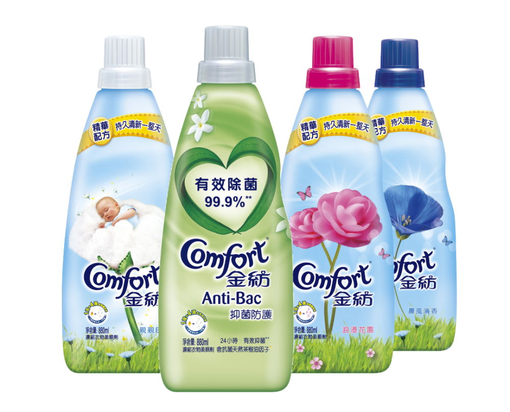 不止柔軟!環保配方:Comfort金紡衣物柔順劑系列 助你的衣物實現三重呵護