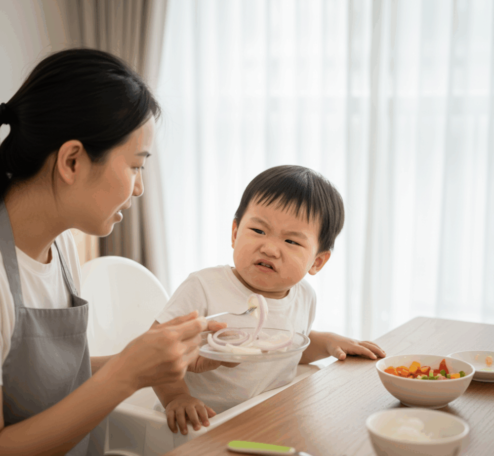 幼兒的味覺比成人更加靈敏，對某些強烈氣味的食物特別敏感。
