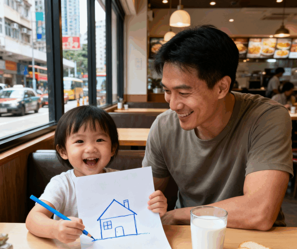 家長可以陪伴幼兒從形狀學起，慢慢練習簡筆畫。