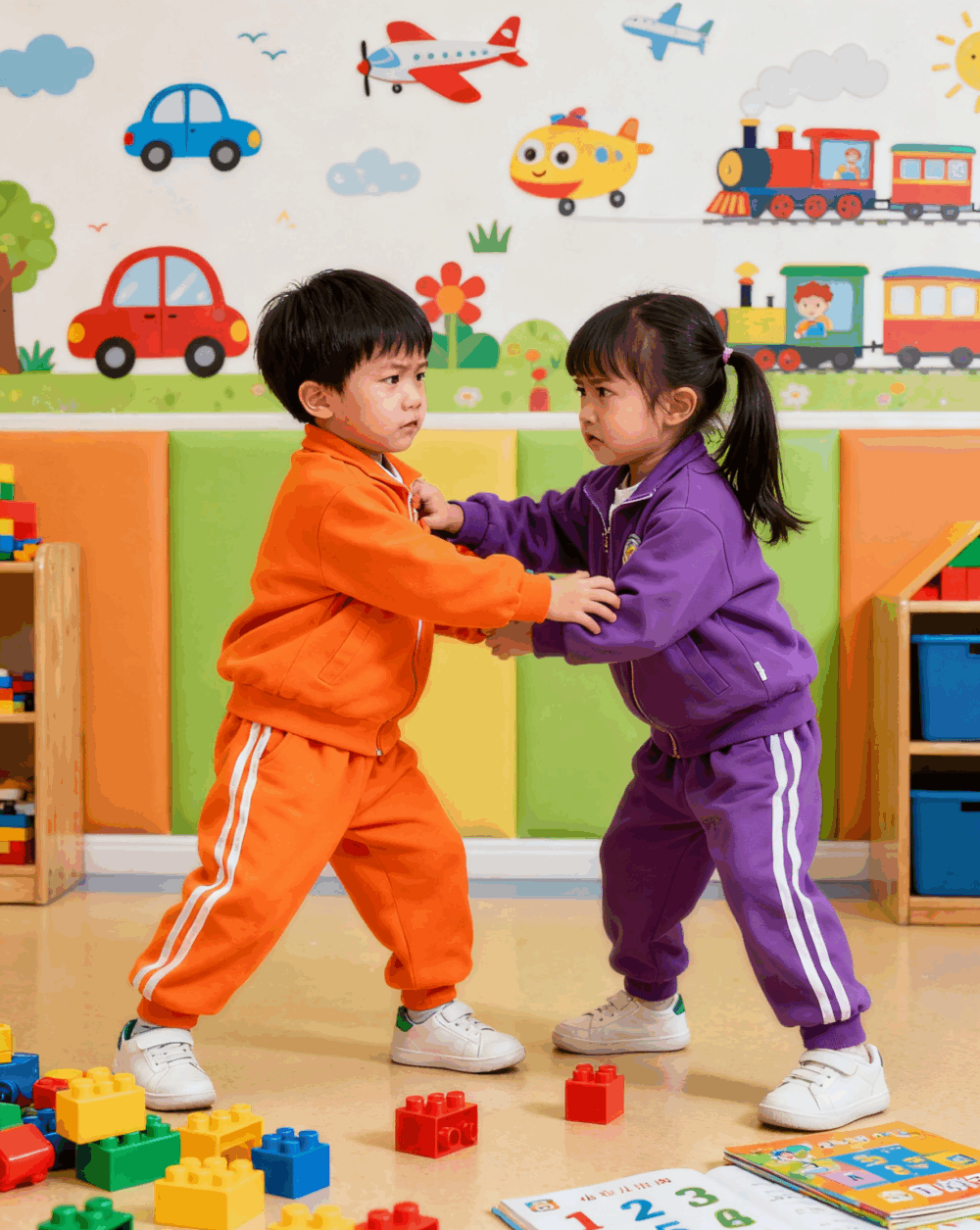 幼兒可能因為爭奪或保護自己想要的東西而動手。