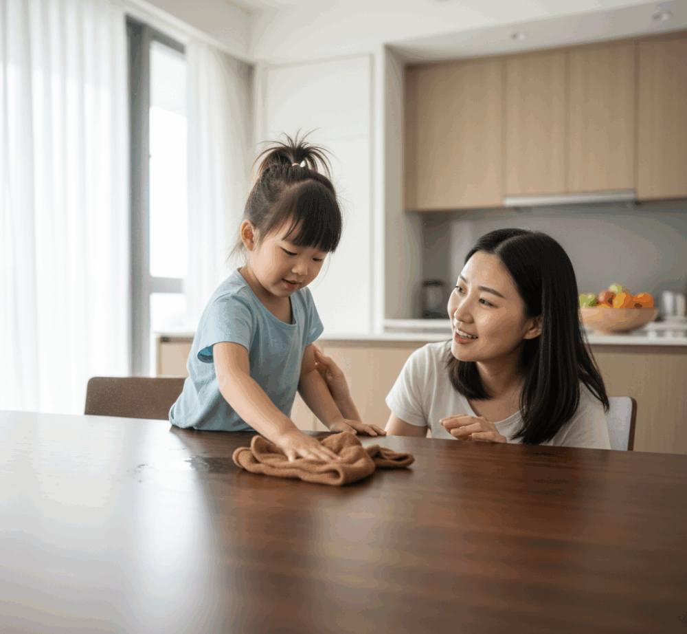 如果孩子幫你做家務、拿東西時，不要吝嗇對他們的讚賞。