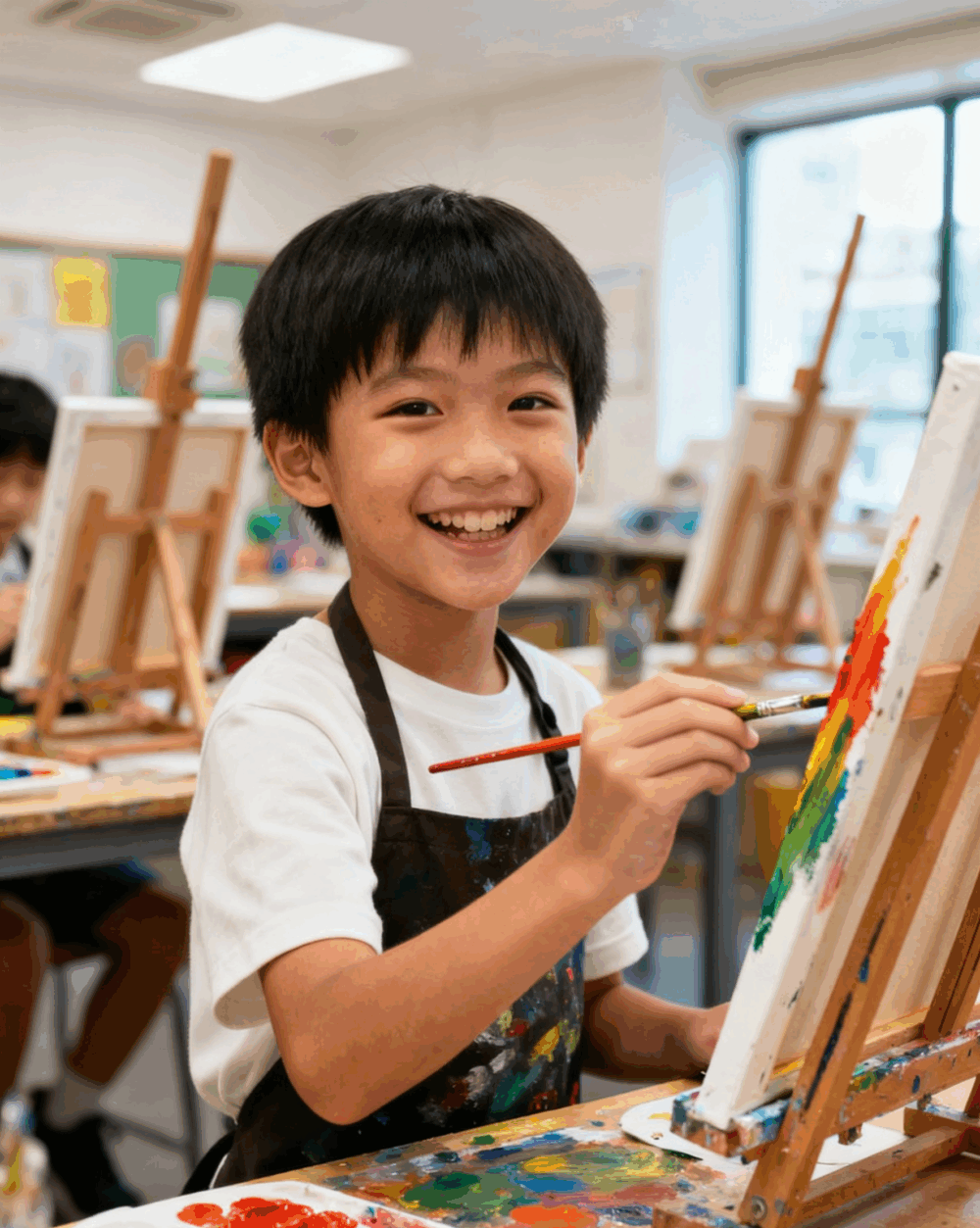 如果孩子喜歡靜態的藝術活動，家長可以考慮為孩子報讀繪畫班。