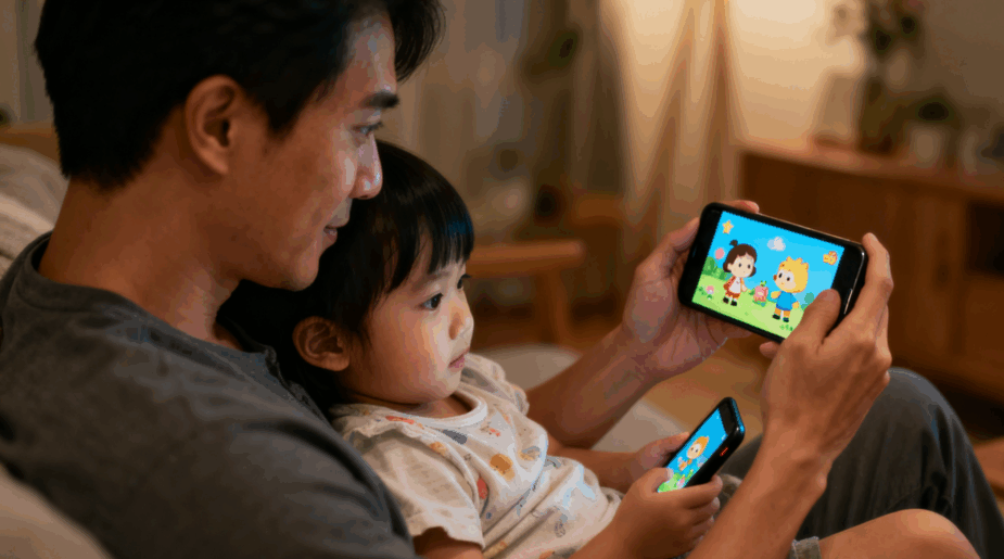 如果父母經常埋頭於手機或電腦，孩子自然也會效仿。