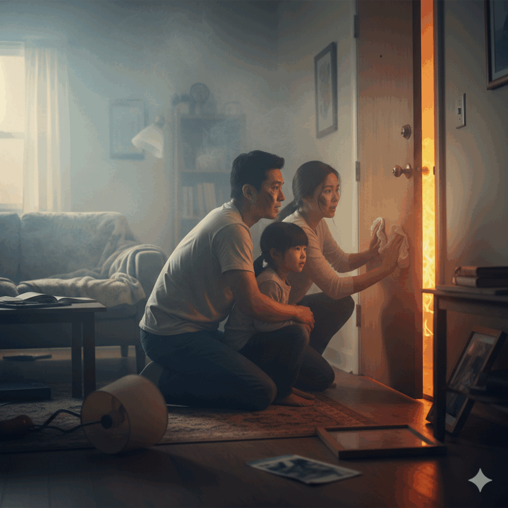 部分家長可能因焦急而抱著孩子硬衝逃生，但濃煙中的毒氣濃度足以讓成年人在短時間內失去意識，更遑論孩子