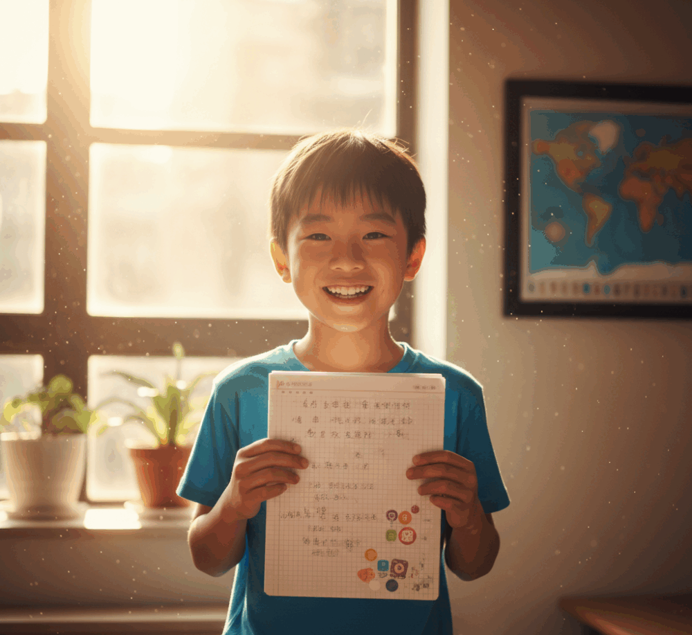 家長可以鼓勵孩子完成筆記後，向家人講解筆記內容。