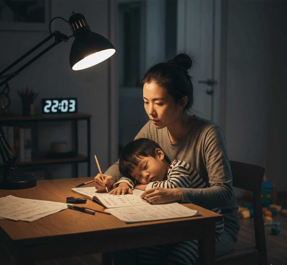 如果學校屬於學術型，家長需要付出時間跟進孩子的功課，若家長較夜放工，做功課可能對孩子和家長都較吃力。