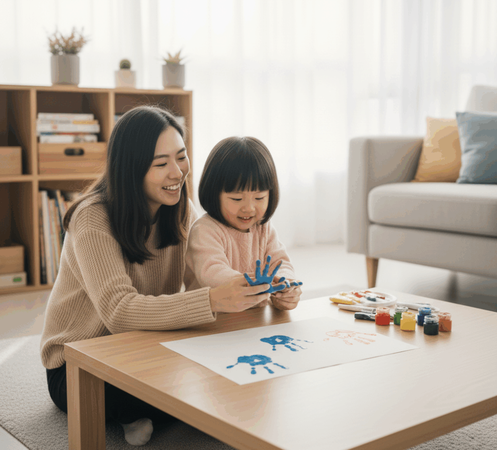 家長與孩子進行親子創作的相片也可以加入portfolio當中。