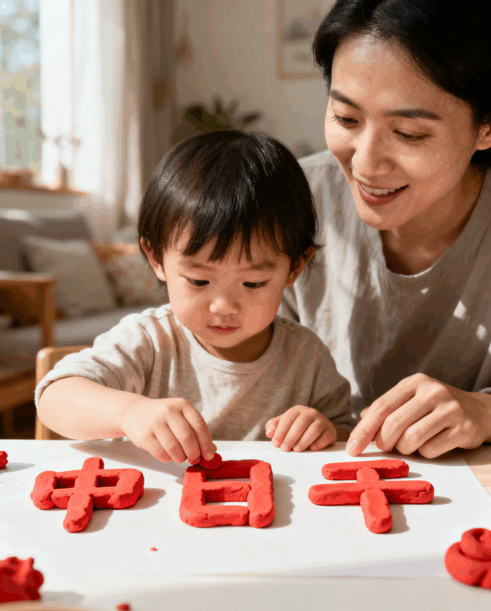 幼兒可以利用多感官的遊戲加強對認讀文字的興趣。