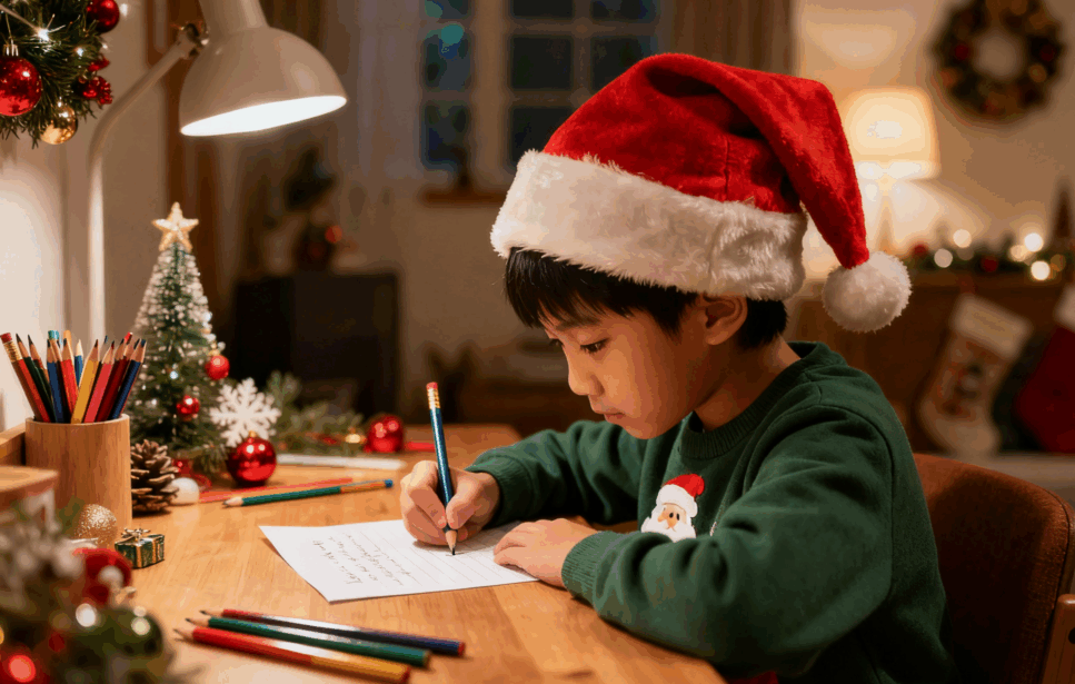 今個聖誕，孩子可以嘗試寫信給聖誕老人。