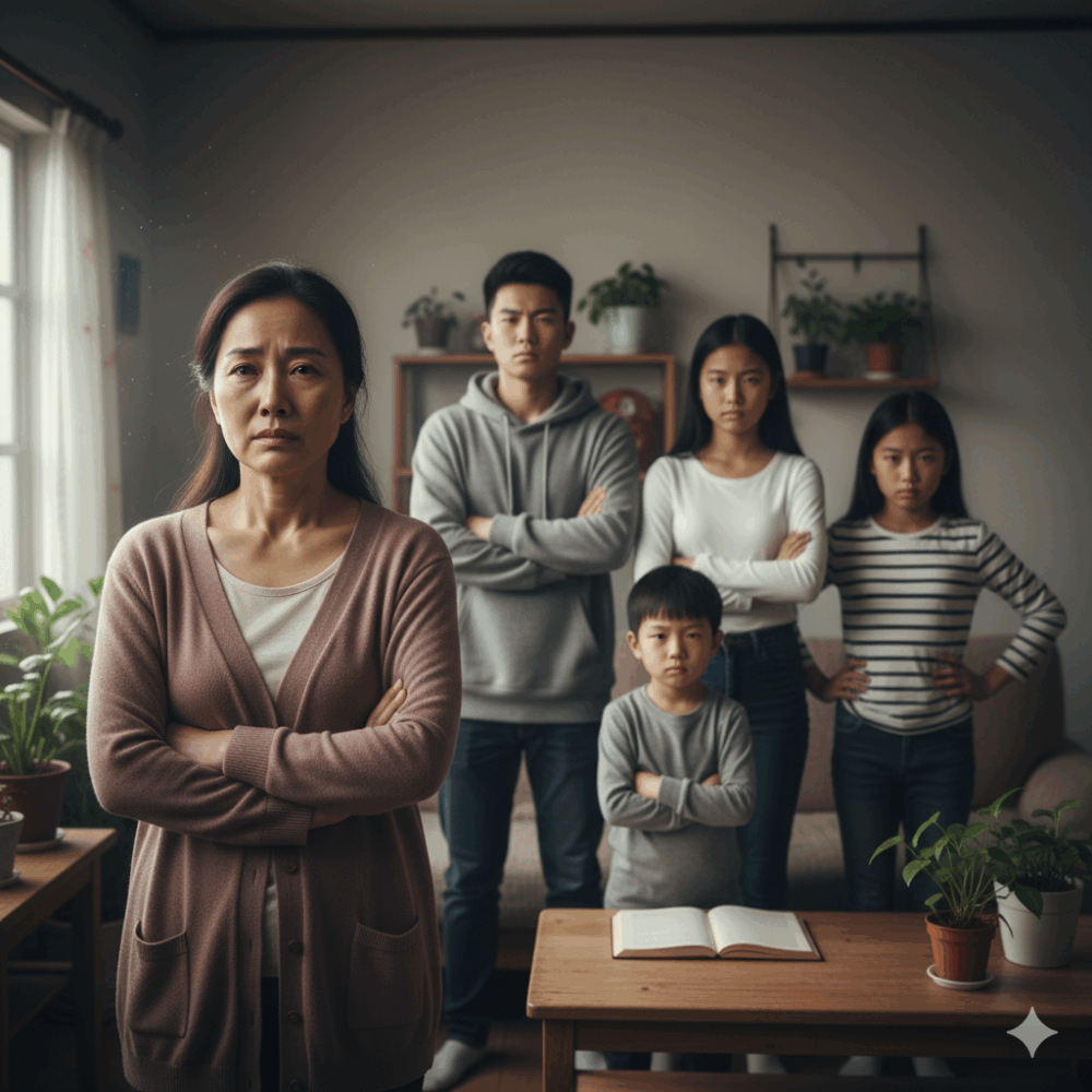 媽媽說，最近孩子開始抱怨，覺得家裡太窮