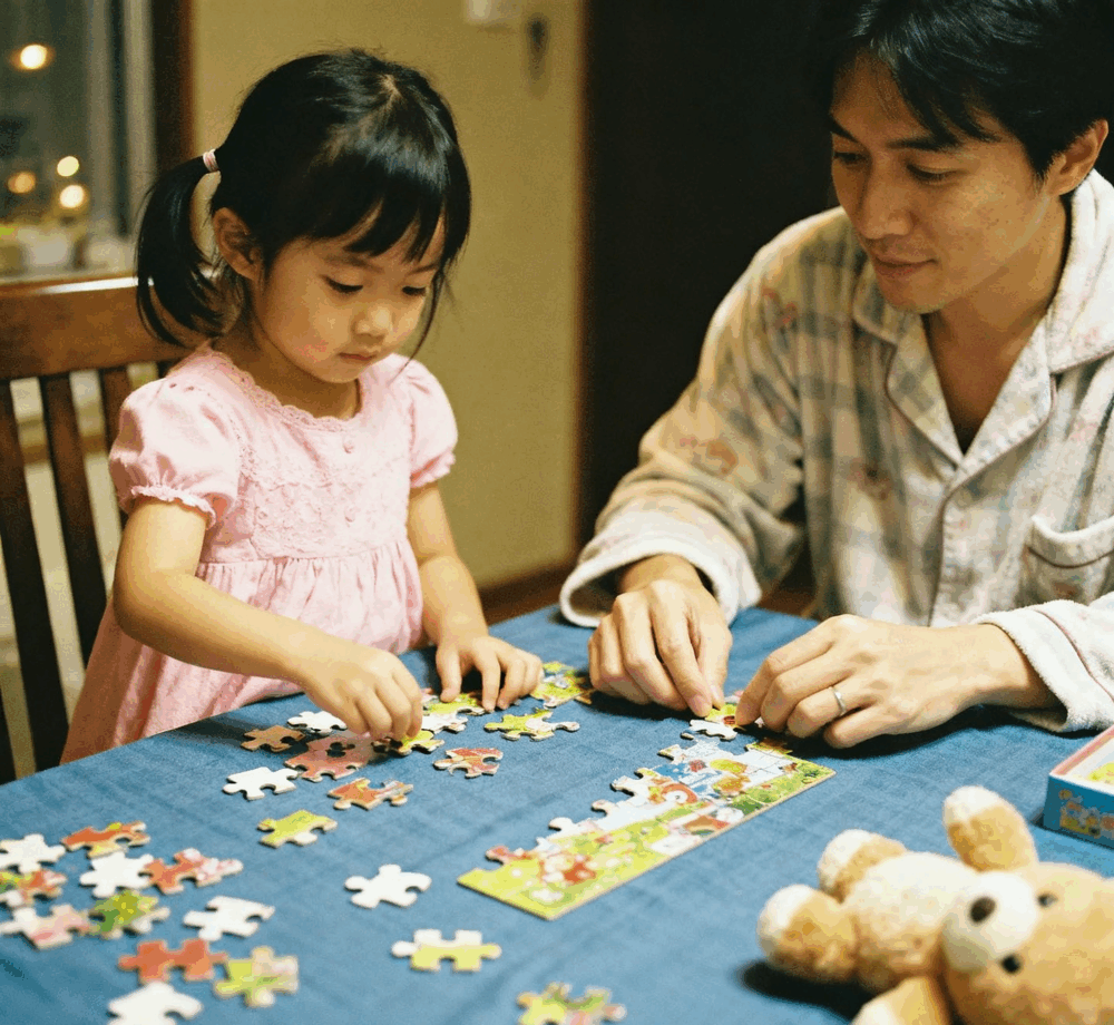 當幼兒遇到困難時，大人可以引導孩子一步步思考。