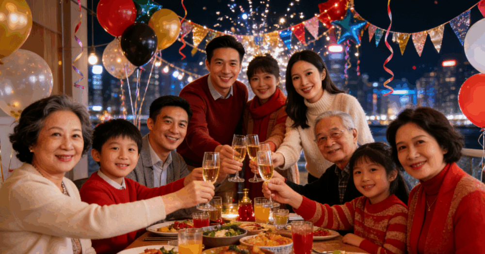 邀請親朋好友一同參加跨年派對，能在歡聲笑語中迎接新的一年。