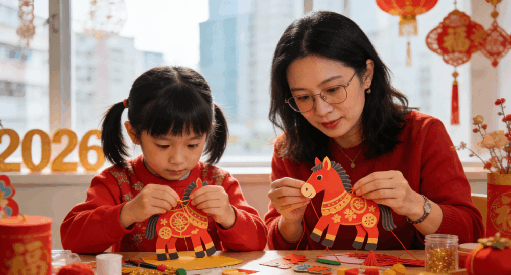 跨年與孩子製作的小手工能用作佈置家居，增添節日氣氛。