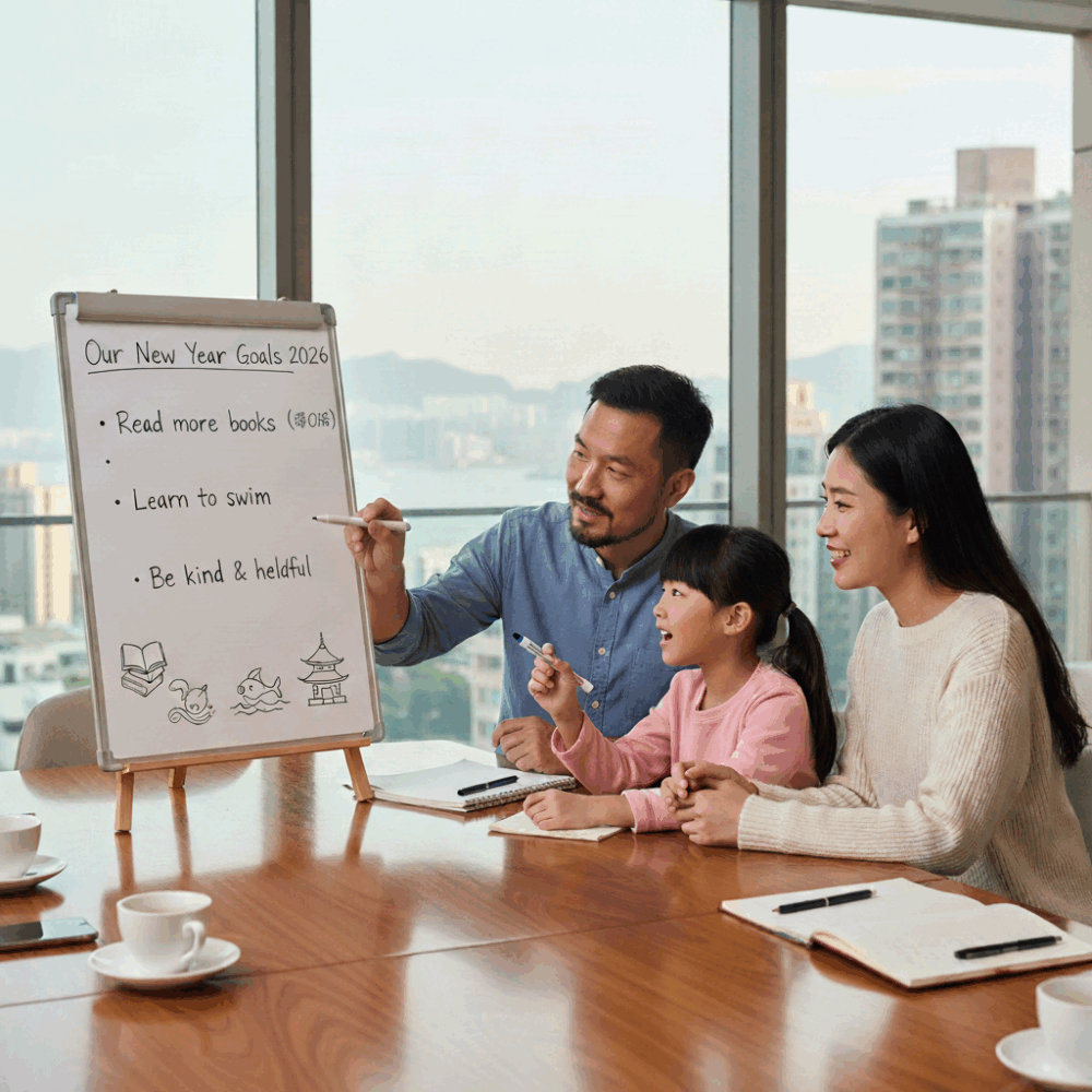 新一年開始，父母宜與孩子訂立新的目標。