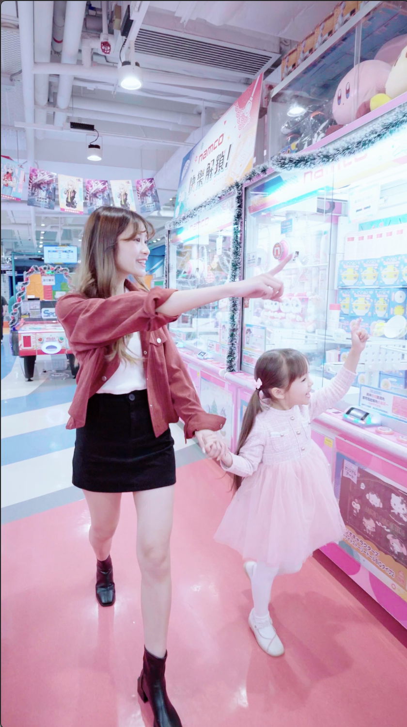 NAMCO有適合小朋友的遊樂設施。