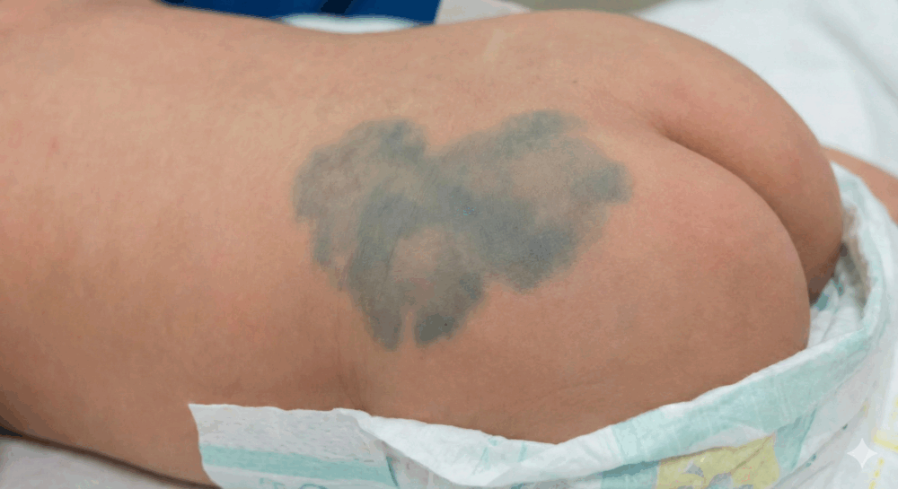 這是亞洲BB最常見的胎記，發生率高達80%以上