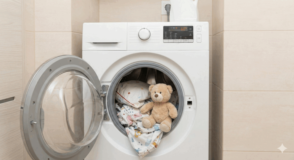 衣物、床單、枕頭套等可以使用 60°C 以上的熱水清洗，並使用烘衣機高溫烘乾 20 分鐘。