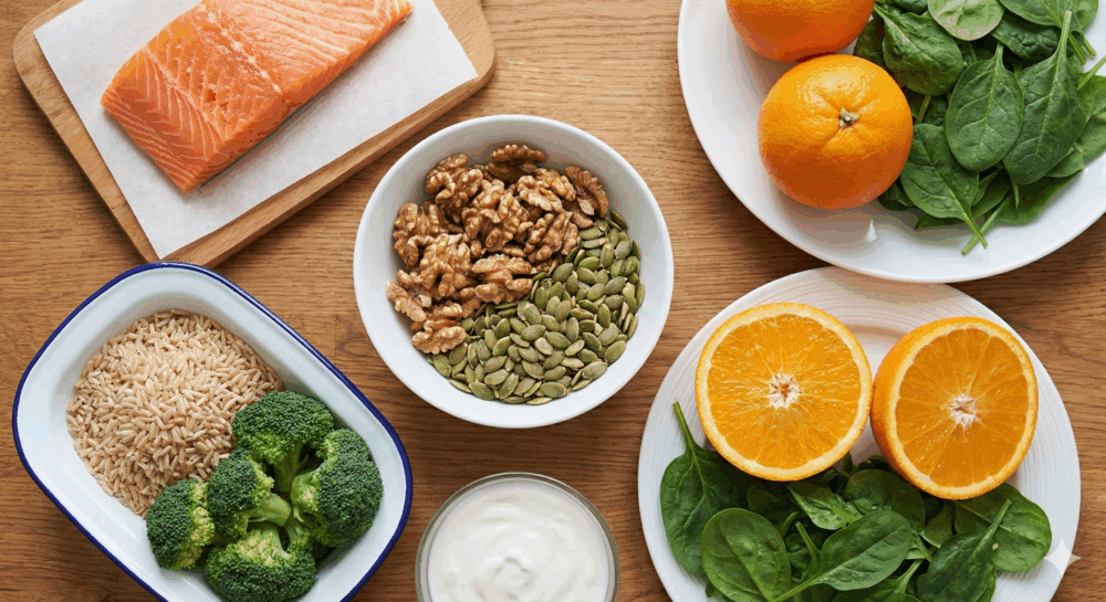 家長可從日常餐桌著手，協助孩子多攝取以下幾類有助穩定皮膚狀況的食物