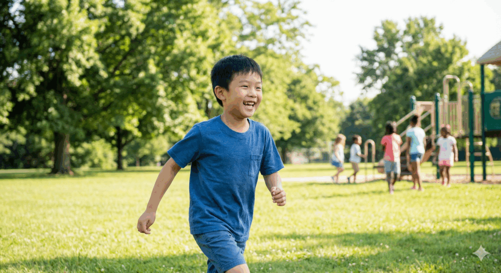 兒童在戶外曬太陽時，視網膜會分泌多巴胺