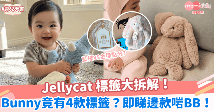 【Jellycat迷必睇】Jellycat 標籤大拆解！Bunny 竟有 4 款標籤？教你區分嬰兒安全標籤