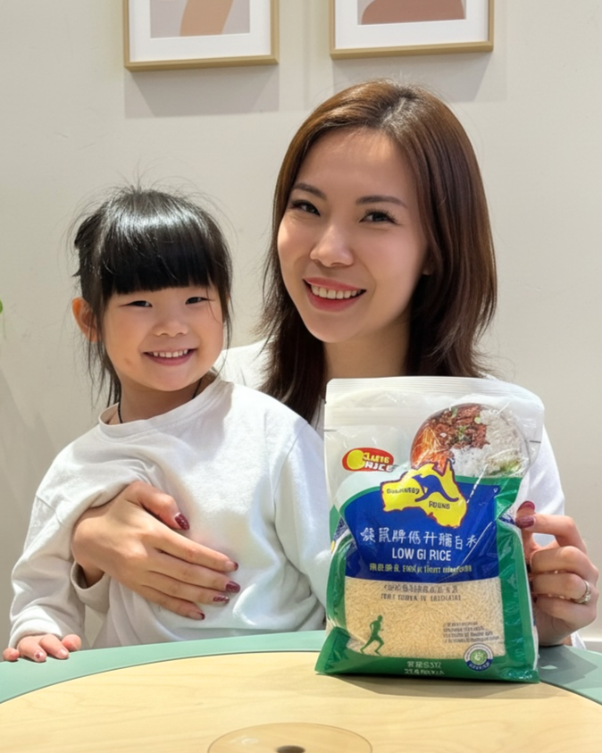 一開始Bowie擔心低GI米會與糙米一樣偏硬,小朋友不肯吃,但是袋鼠牌低升糖白米煮出來的口感爽身,小朋友都說好吃。