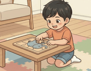 3 歲：獨立完成簡單拼圖