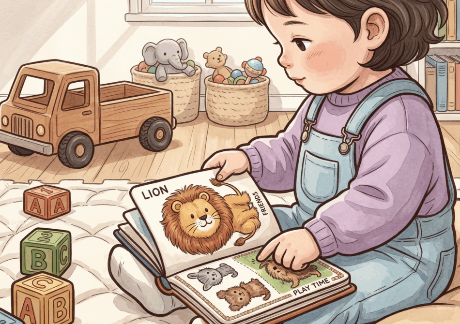 1.5 歲：嘗試翻書