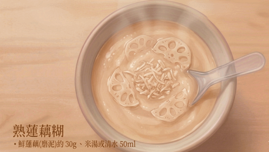 對付粉紅色鼻涕：熟蓮藕糊