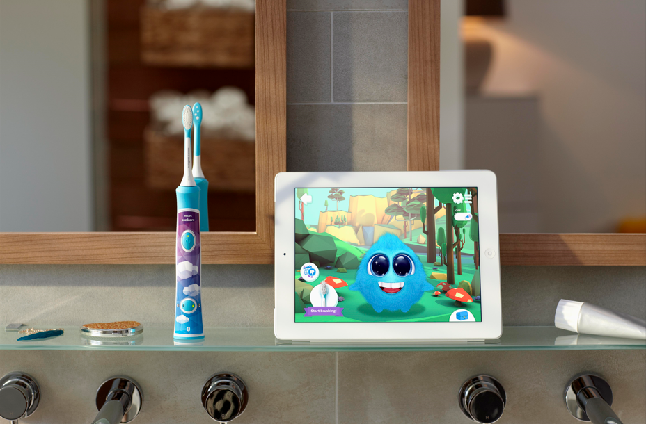 專為3歲以上兒童設計的「Sonicare for Kids」 HX6322，以互動訓練教學，令刷牙變得有趣，助小孩從小建立良好刷牙習慣。