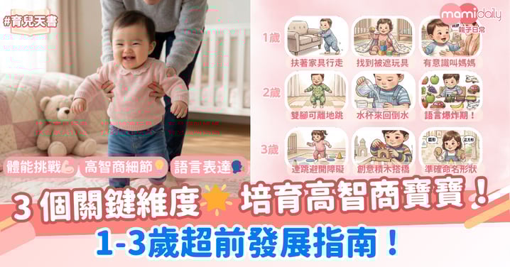 3 個關鍵維度-精準培育高智商BB！ 1-3 歲幼兒超前發展指南！