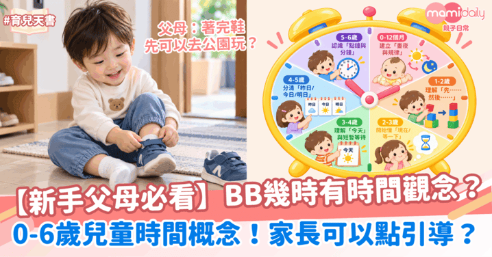 【新手父母必看】BB幾時先有時間觀念？0-6歲兒童時間概念！家長可以點引導？