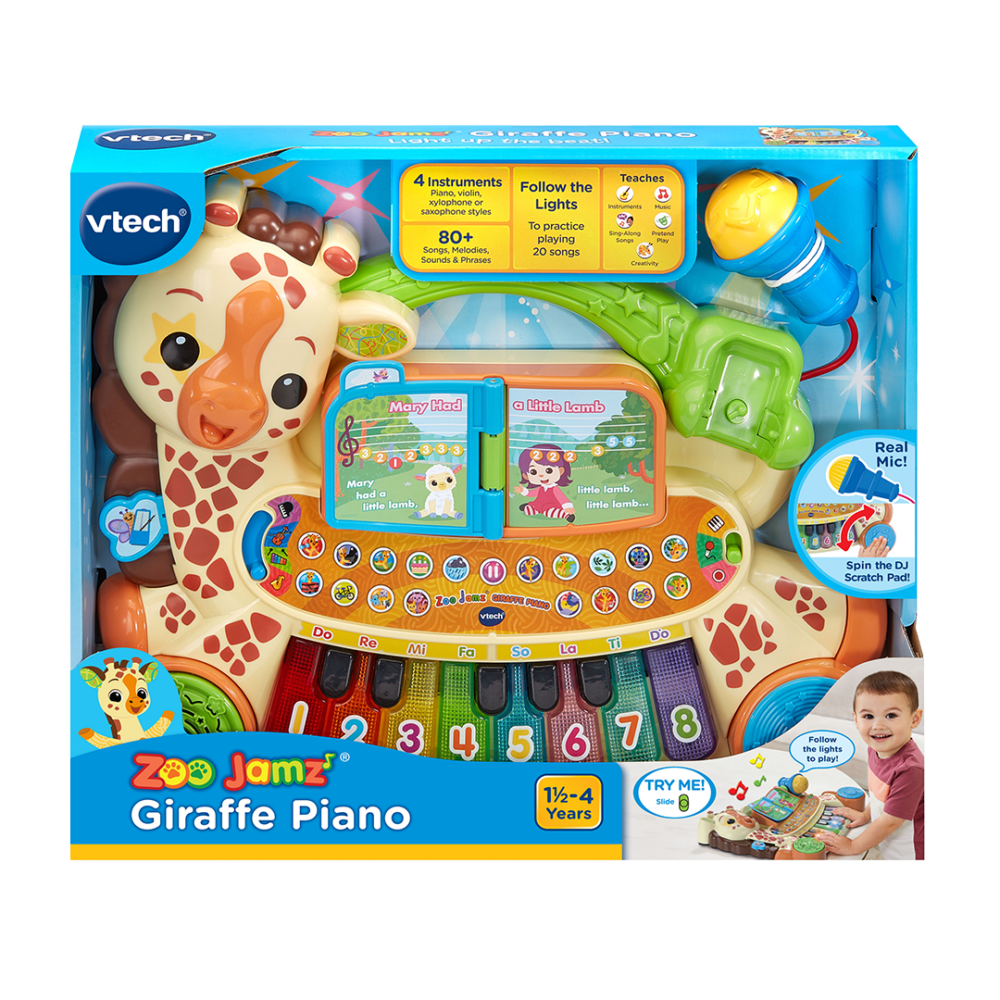 2月14至16日於BB展場內萬寧攤位購買Merries產品滿$800,送Vtech長頸鹿爵士鋼琴,讓寶寶盡情發揮創意